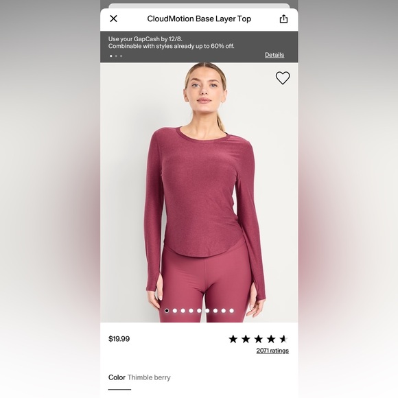 Cloud motion base layer top-thimble berry - Picture 4 of 4